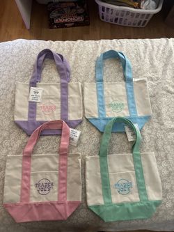Trader Joe’s Mini Tote Pastel Bag