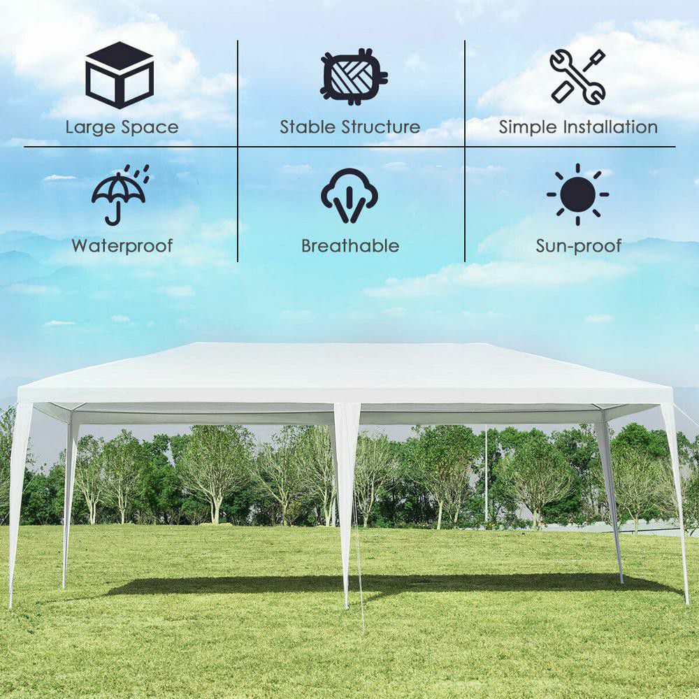 New 20 ft. x 10 ft. Outdoor White Canopy