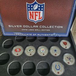 NFL Silver Dollar Game Used Ball Coins