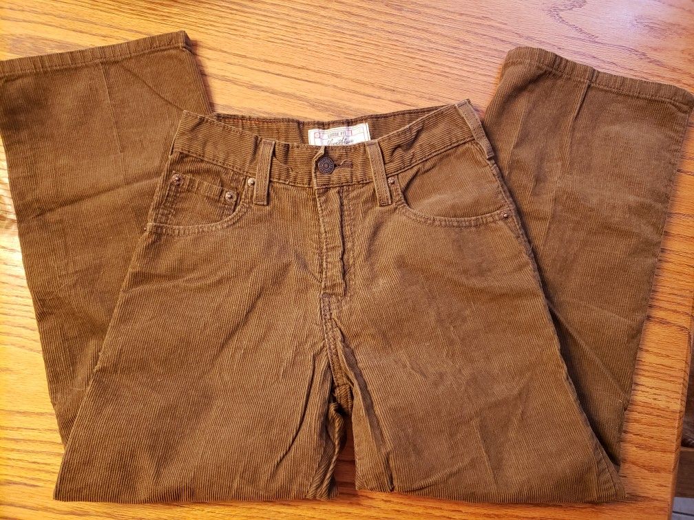 Levi's Boys Brown Corduroy Loose Fit Pants Size 10