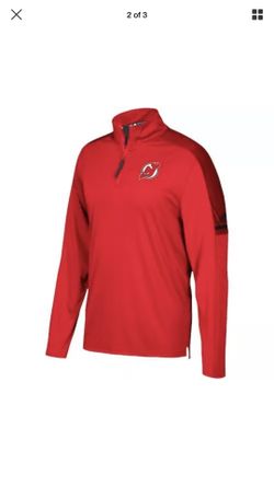 ADIDAS NEW JERSEY DEVILS QUATER ZIP SZ S NWT
