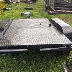 Dual axle trailer steel down plate new tires, new bearings new lights new paint