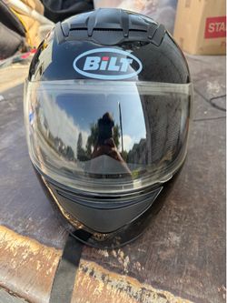 Built motorcycle helmet.