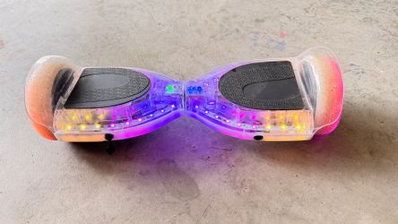 Hover board with seat attachment