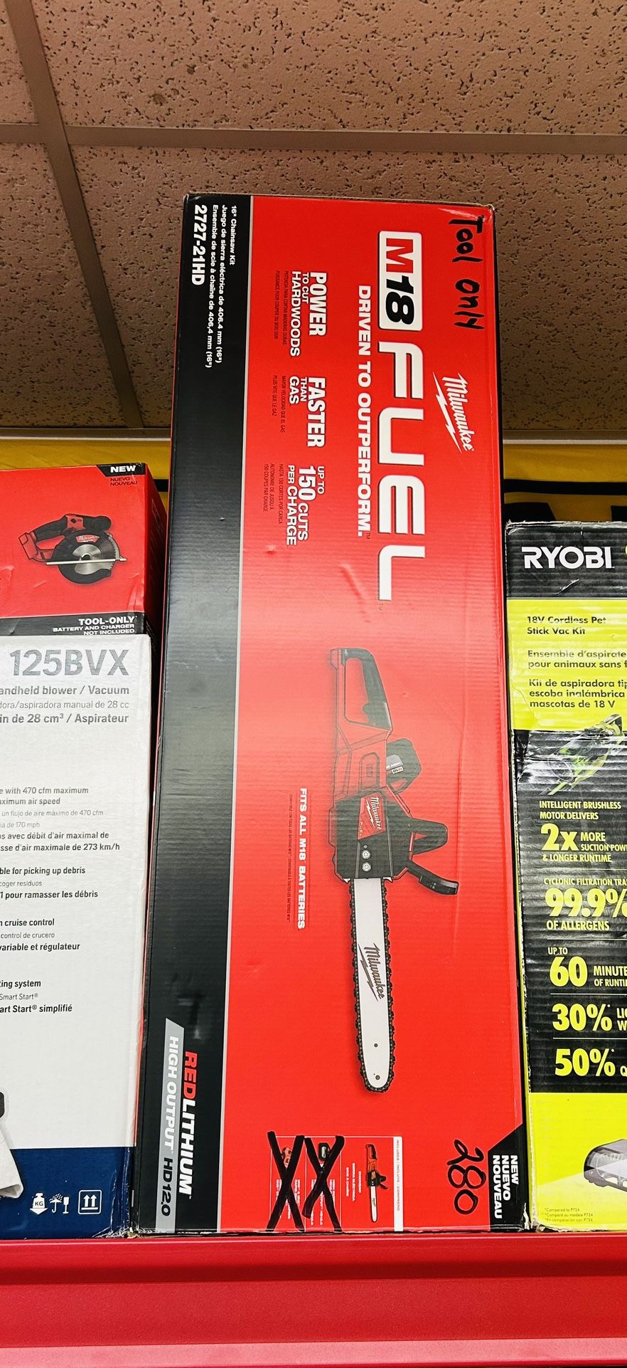 Milwaukee M18 FUEL 16 in. 18-Volt Lithium-Ion Brushless Battery Chainsaw (Tool-Only