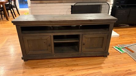 64-inch console/tv stand/entertainment center in dark grey
