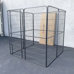(NEW) $180 Heavy Duty 5x5x5ft Tall 8-Panel Pet Playpen Dog Crate Kennel Exercise Cage Fence