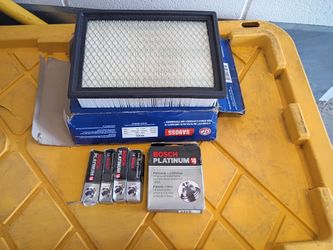 The filter stp & the platinum Bosch spark plugs