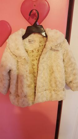 Cream girls coat size 6