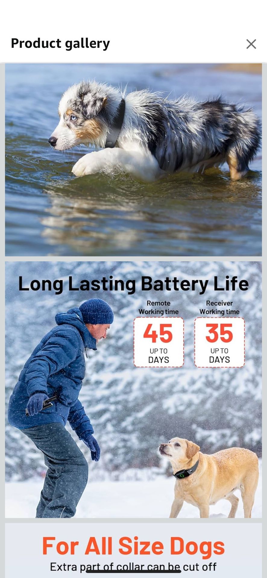 Store 4.1 * Dog Training Collar with Remote 3300ft Range Waterproof Rechargeable Electric Collar for Small Medium Large Dogs