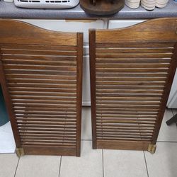 Solid Wood Double Hinge Swinging Cafe Doors