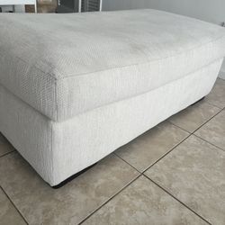 Large White Ottoman 