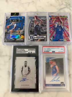 Jalen Brunson 1/1 Autograph SGC 10, Luka RC auto PSA 9, 3 Cooper Flagg RC /150