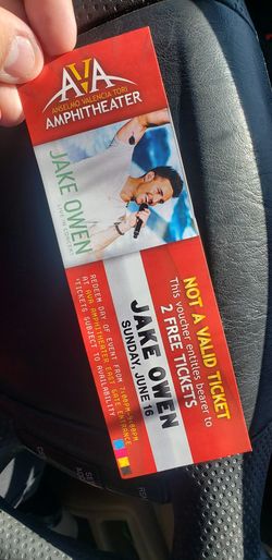 Jake owen 2 tickets