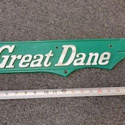 Great Dane semi trailer driver side plastic emblem badge 26 3/4" x 4 3/8" Collectible Sign Decor
