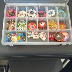 Casino Chip Necklace, Earrings, And Bracelets