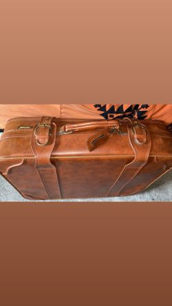 Vintage Faux Leather Suitcase
