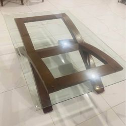 Cindy Crawford Coffee Table (Solid wood and Glass)