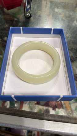chinese white real jade bangle bracelet