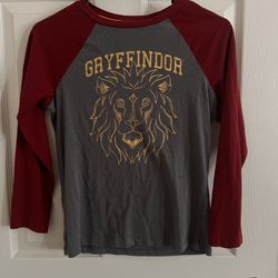 harry potter baseball tee Gryffindor red gray tshirt Youth medium