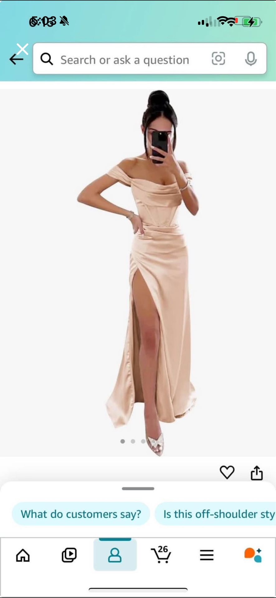 Peach Corset Dress