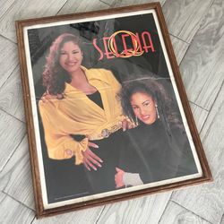 Vintage 1995 Selena Quintanilla Framed Poster Q Productions Rare Memorabilia