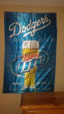 Dodger banner.
