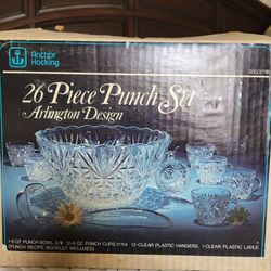 Anchor HOCKING 26 Piece Punch Bowl Set