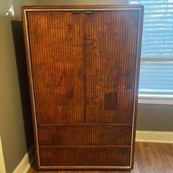 American of Martinsville Burl Wood Tall Dresser