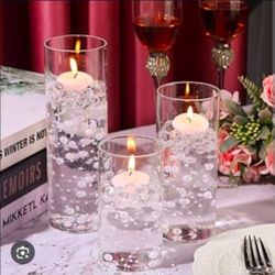 Glass cilinders and glass bowls