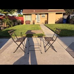 Bench With Two Chairs 