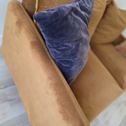 Suede Apartment Dorm Sofa Compact $40
