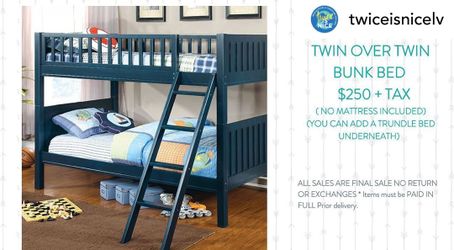 Twin bunk bed
