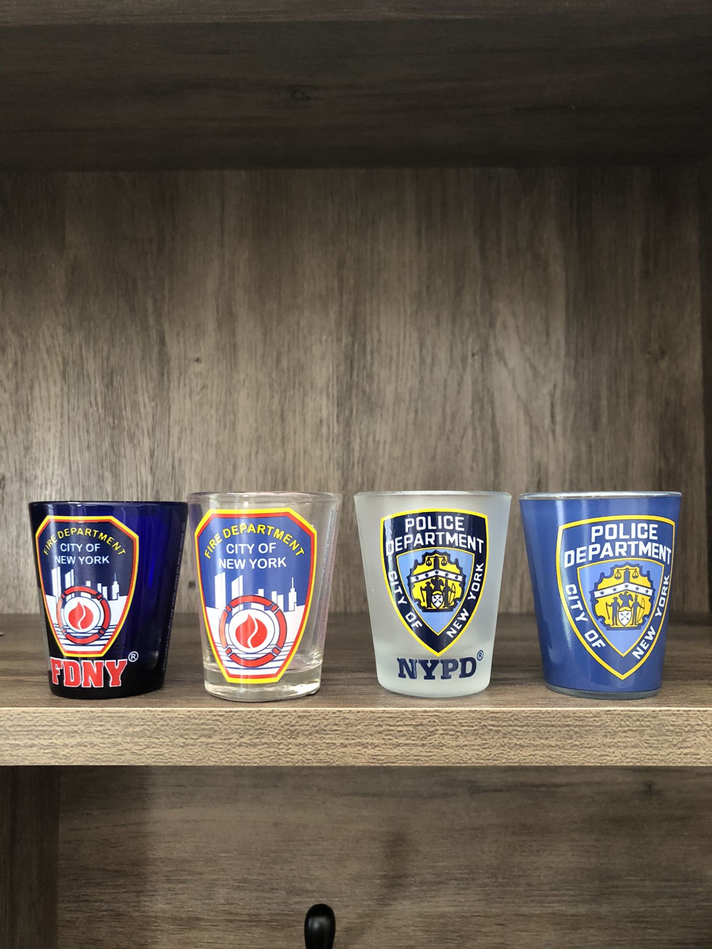 Collection of Fire / Police Shot Glasses