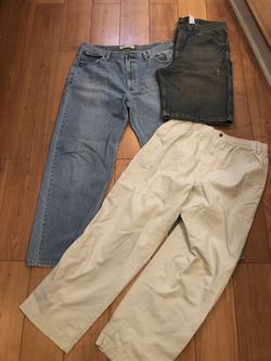 Men’s size 38 waist. Levi, Croft and barrow , urban up brands. Good condition. $12 takes all
