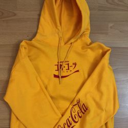 Coca Cola Hoodie, Yellow, Large 
