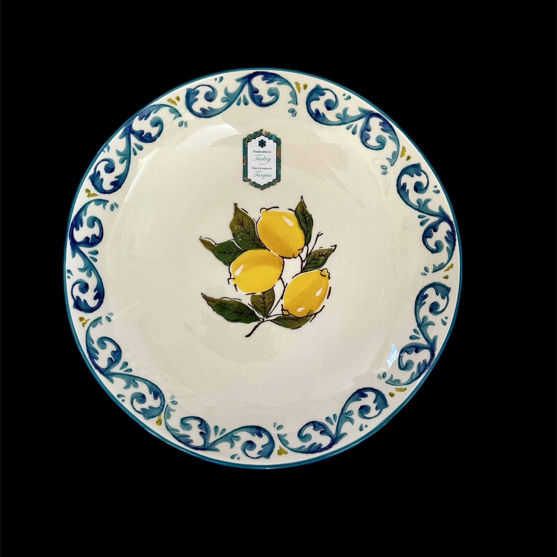PAPART "Seramik" (Ceramics) LEMONS Pasta Serving Bowl