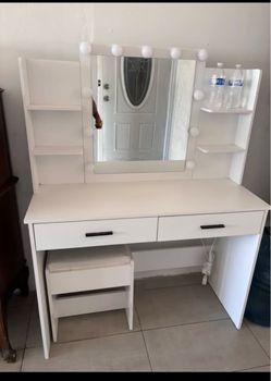 White vanity