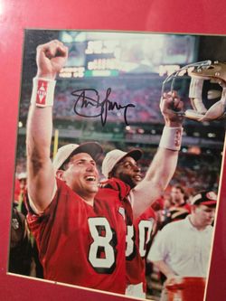 Steve Young Signed Framed 8x10 Photo San Francisco 49ers Jerry Rice Super Bowl No COA