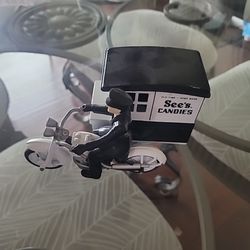 Diecast Metal See's Candies Motorcycle with Side Car