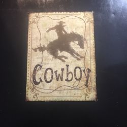 Cowboy Tin Sign