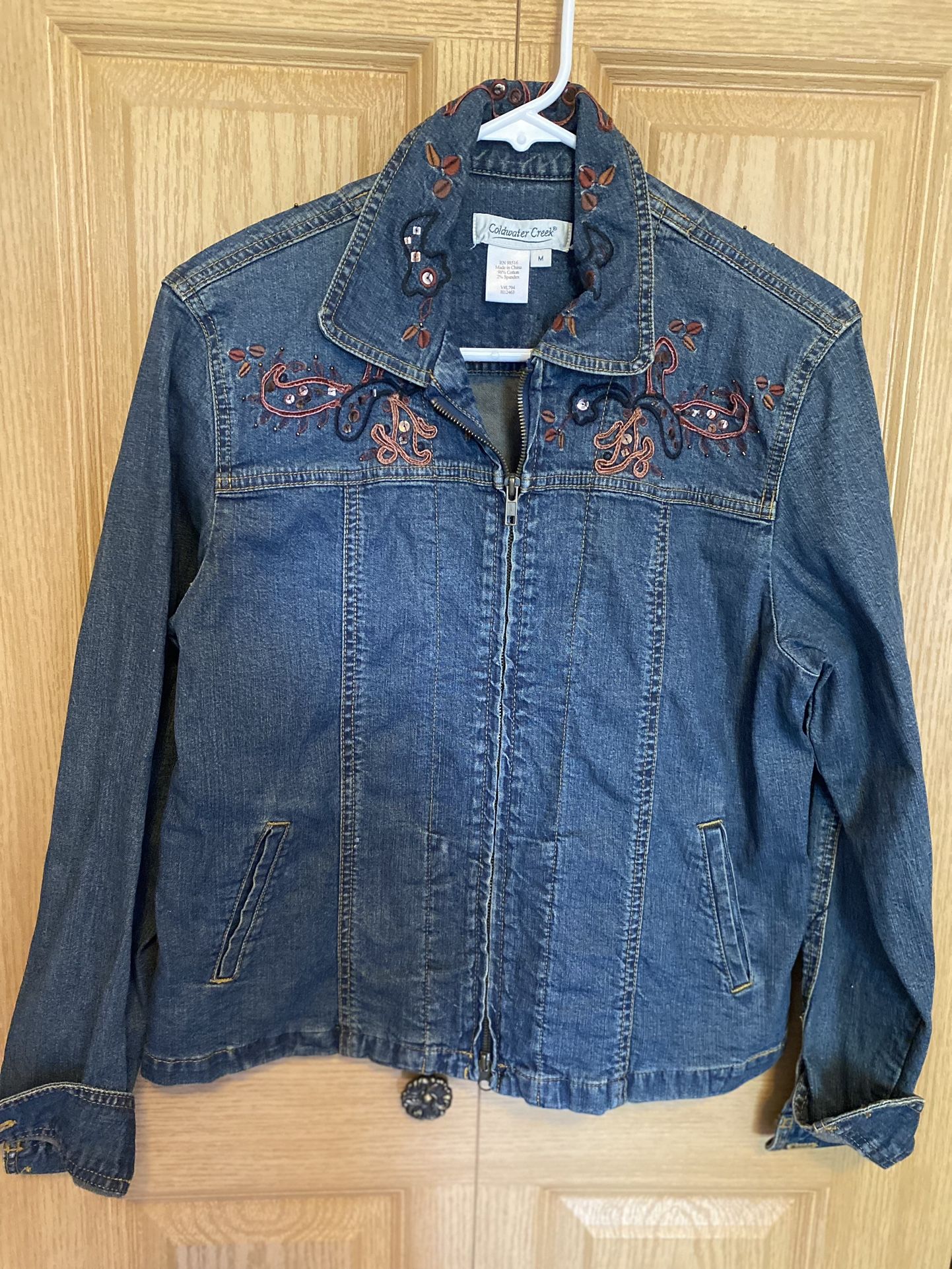 Vintage Coldwater Y2K Creek Women’s Size M Embroidered Denim Jacket