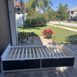 Twin Sized Bed Frame With Storage