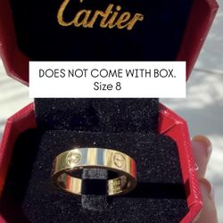 NEW SIZE 8 GOLD LUXURY SCREW RING