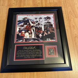 Dale Earnhardt Sr Photo Plaque Daytona Speedway Win Asphalt Piece 