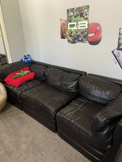 Free Leather Couch-Must go
