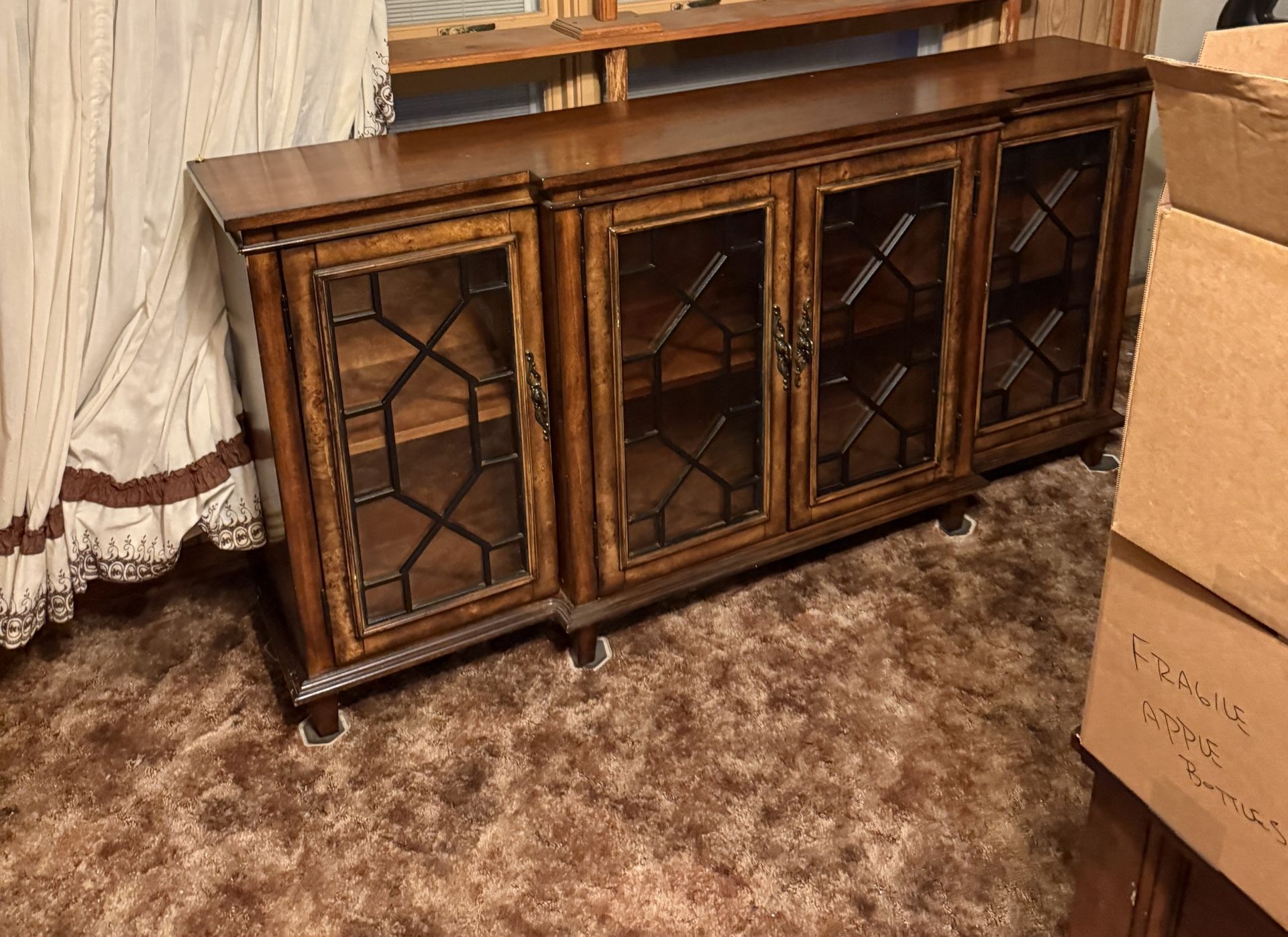 Walnut Hanover sideboard 4 door buffet Real Wood