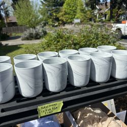 12 Ceramic Large Mugs or vases. New (cb2)