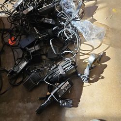 Box Of Laptop Power Cords HP DELL Toshiba Lenova