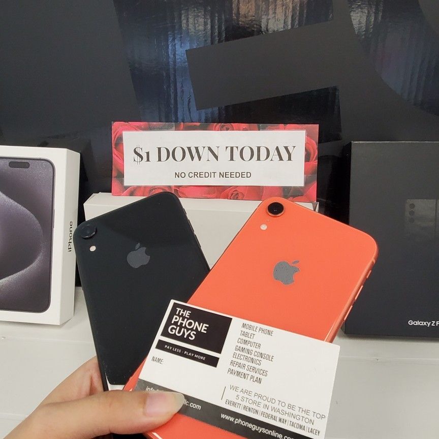 Apple IPhone XR - $1 DOWN TODAY, NO CREDIT NEEDED